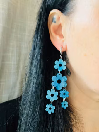 Dripping flowers Blue
