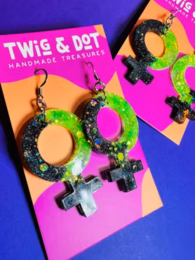 Big Wow Venus! Black & Neon green