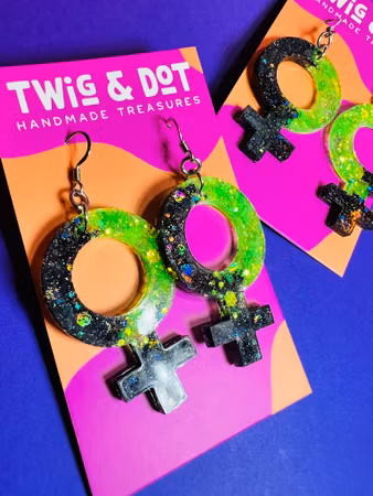 Big Wow Venus! Black & Neon green