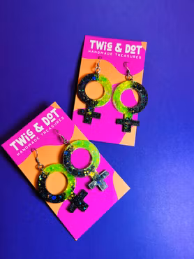 Big Wow Venus! Black & Neon green