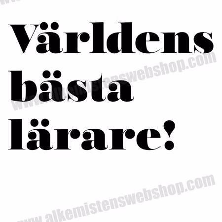 Världens bästa lärare - A4
