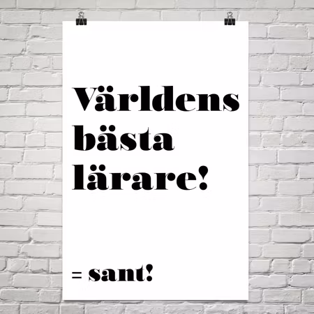 Världens bästa lärare - A4