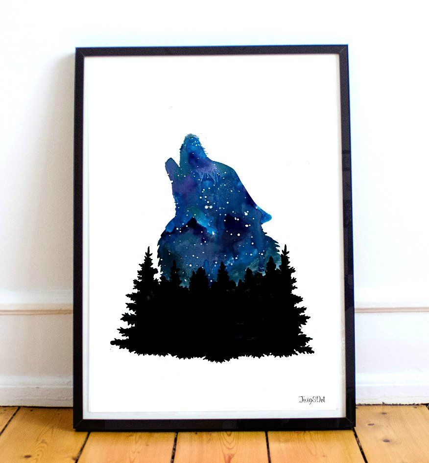 Nightsky, howling at the moon