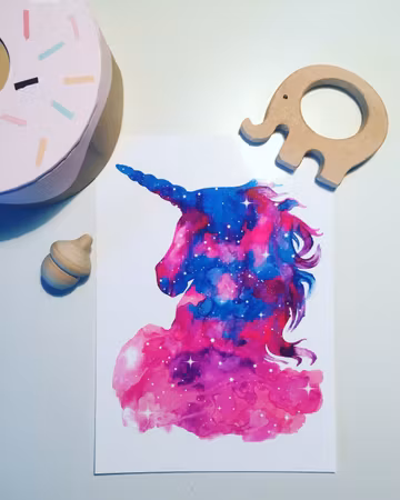 Magic Unicorn Starry Night