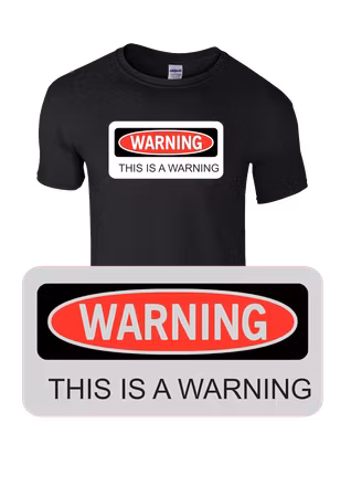 Warning t-shirt