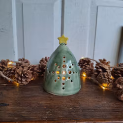 Ljus koppargrön hög modell