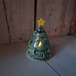 Koppargrön med stjärnmönster