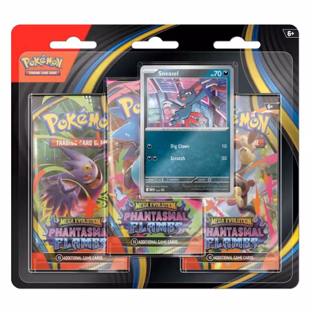 Pokémon Mega Evolutions - Phantasmal Flames 3 pack blister (Sneasel)