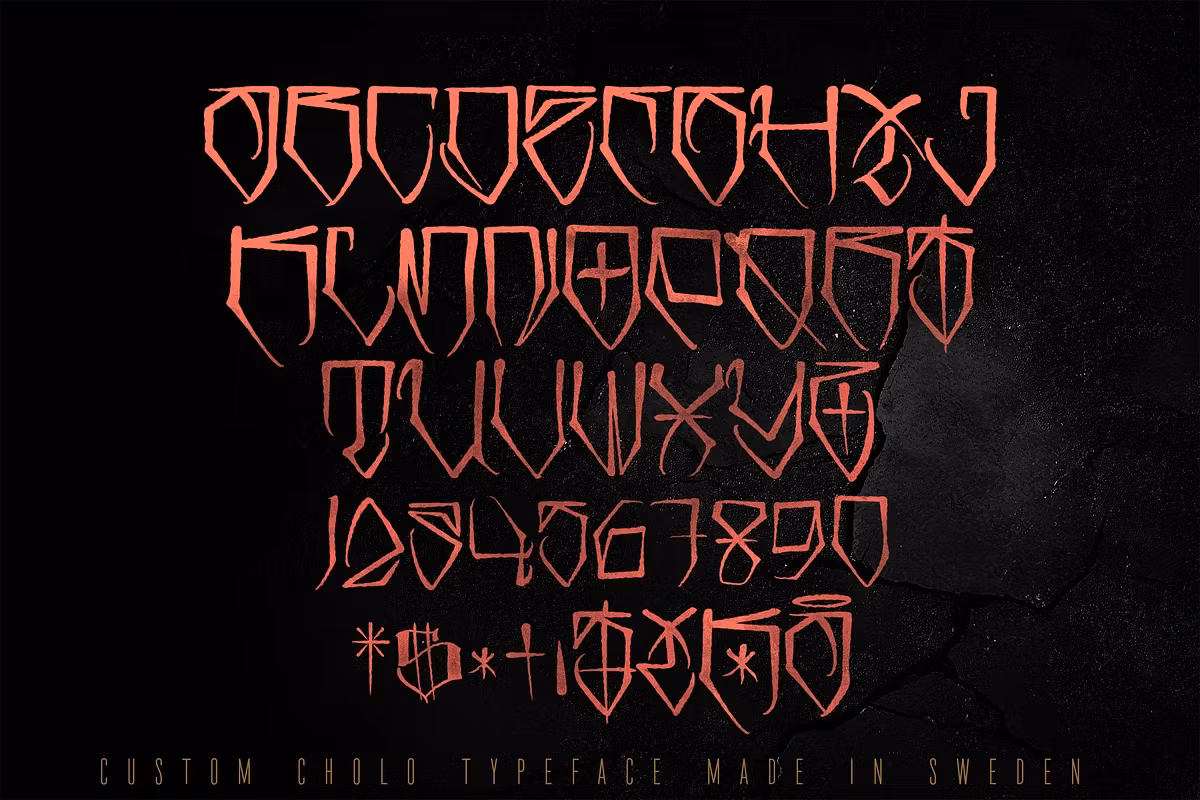 Sick, tattoo typeface