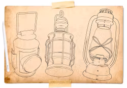 Lamps, Torches, Fire, smoke, candles, decoration and stuff for Procreate, 150~200 elements, The fire design kit