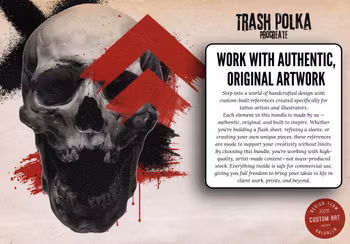 Procreate, The trash polka project ~ over 400 custom made designs & elements!