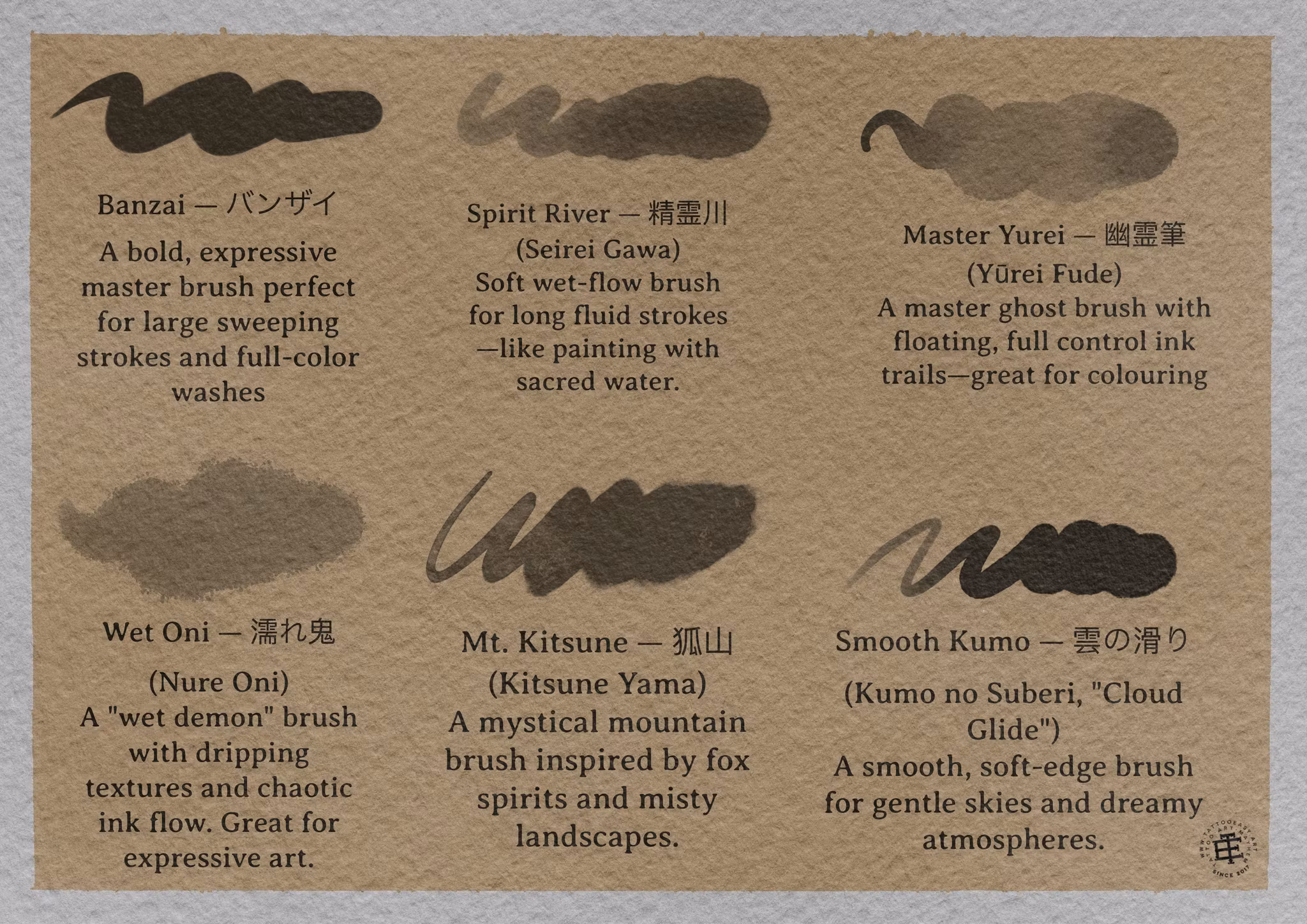 Procreate, Ukiyo Studio Bundle, Japanese watercolor and ink bundle