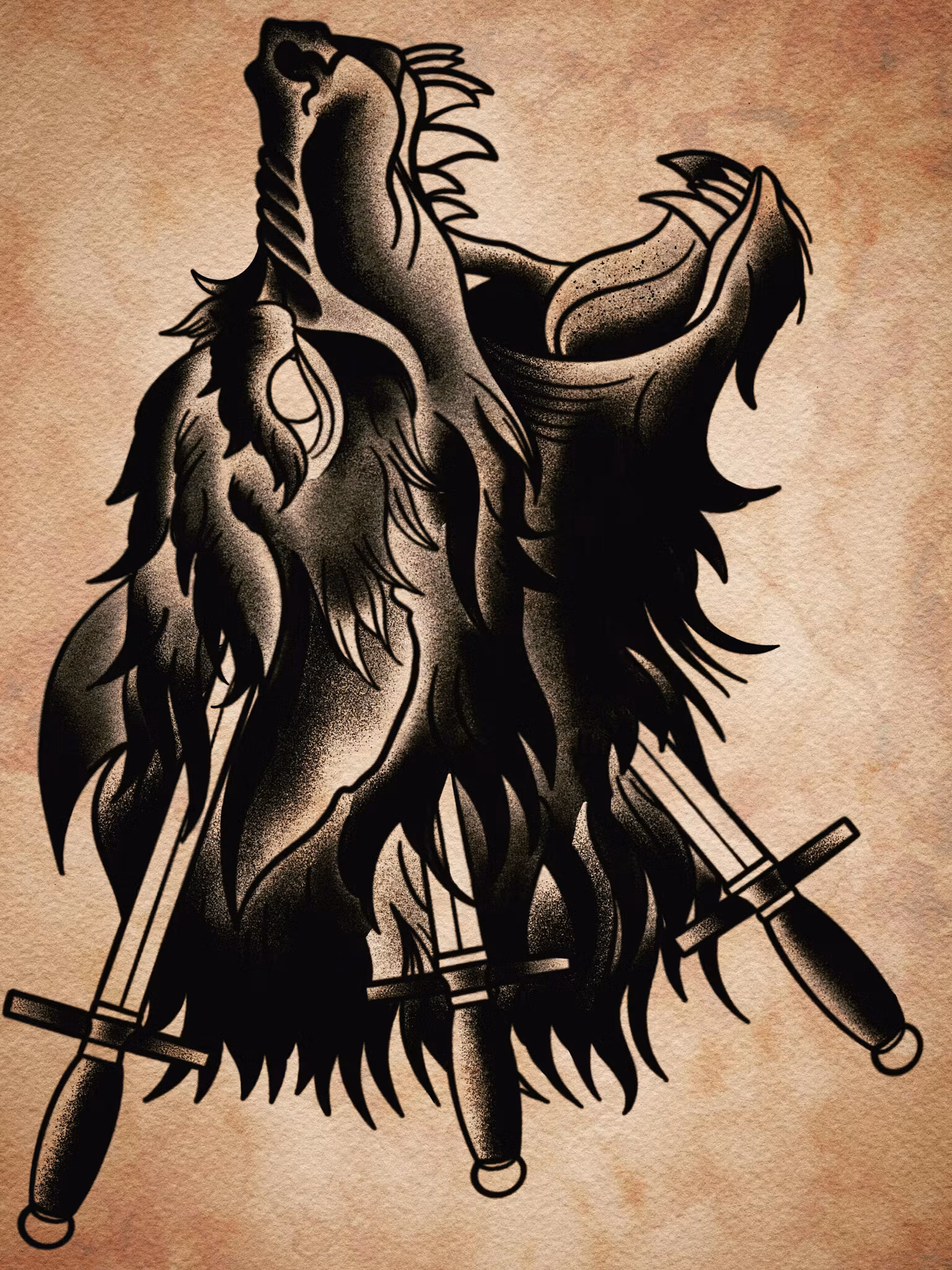 Dynamic blackwork shaders for Procreate