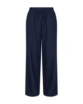 FQlava marinblå linnebyxa fullängd