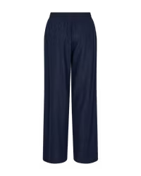 FQlava marinblå linnebyxa fullängd