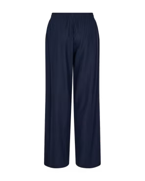 FQlava marinblå linnebyxa fullängd