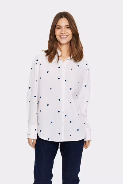Dianne Skjorta blå hjärtan