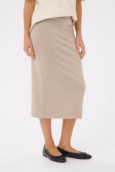 Mila kjol greige melange