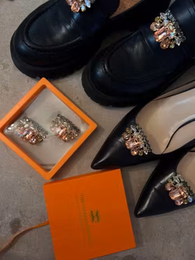 Skoberlock flerfärgad