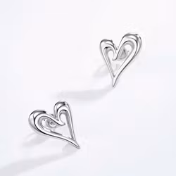 Mia örhängen silverhjärta