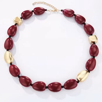 Aya halsband vinröd