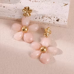 Elsa Blomörhängen rosa