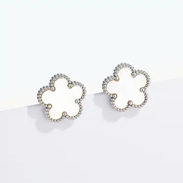 Sofia örhängen vit/silver