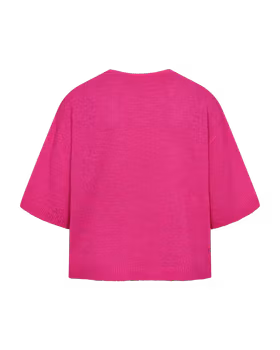 FQVICKI-TRÖJA, tunnstickad tröja cerise
