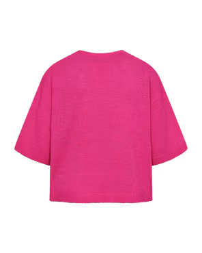 FQVICKI-TRÖJA, tunnstickad tröja cerise
