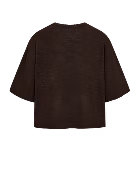 FQVICKI-PULLOVER, tunnstickad tröja brun