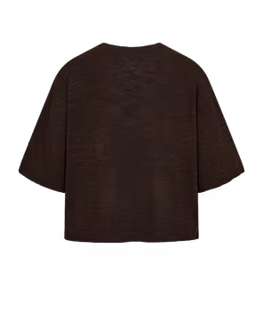 FQVICKI-PULLOVER, tunnstickad tröja brun