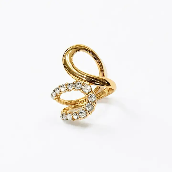 Fiona sjalsring med stenar, guld