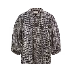 FQadney blus, svart och beige