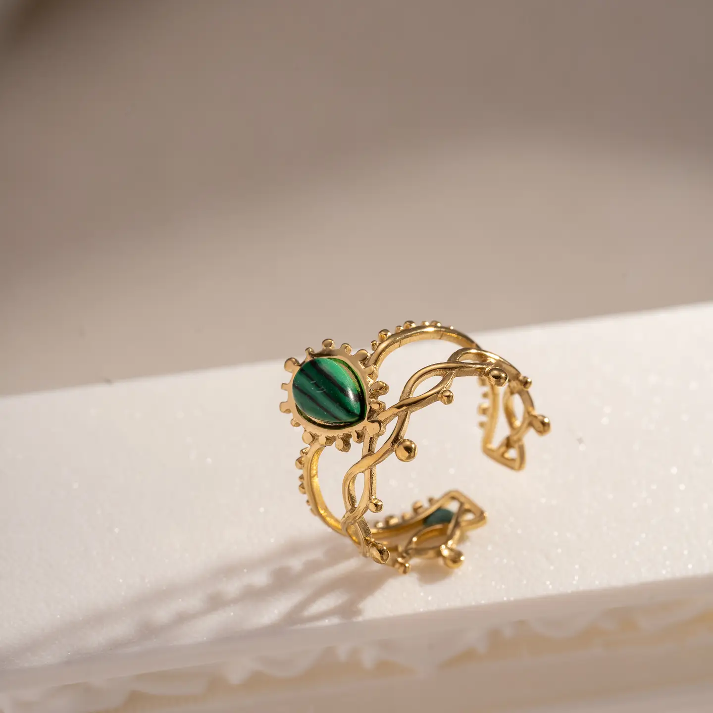 Marie ring, grön