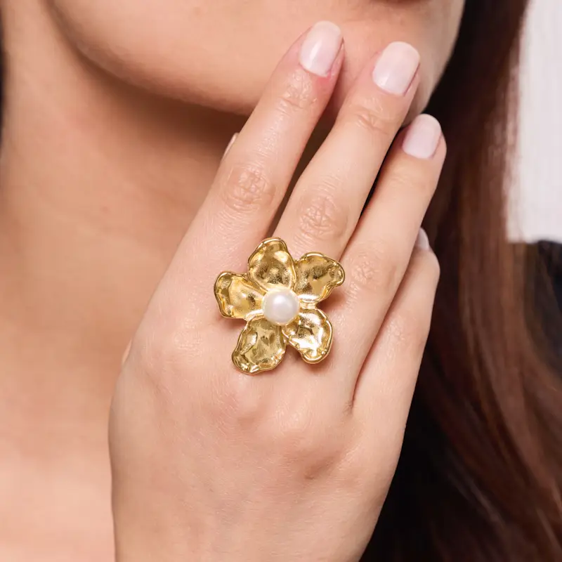 Mirelle blomring, guld