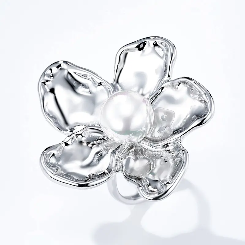 Mirelle blomring, silver