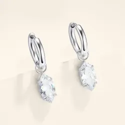 Leen örhängen, silver
