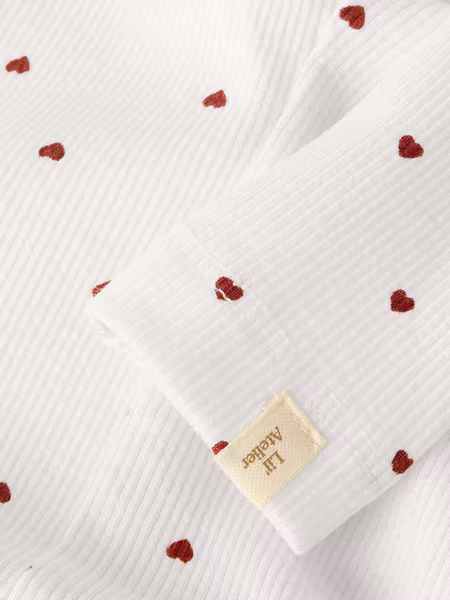 PreLoved Lil'Atelier - Slim Baby Leggings - Coconut Milk Heart