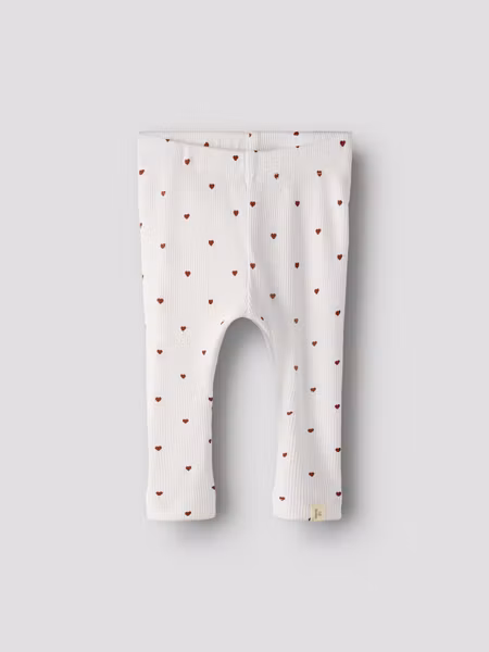 PreLoved Lil'Atelier - Slim Baby Leggings - Coconut Milk Heart