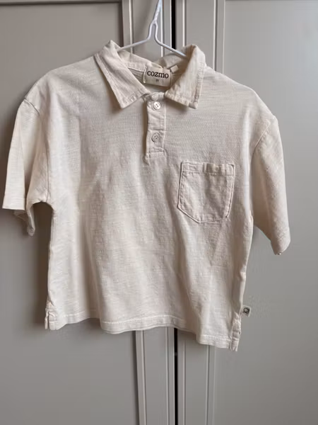 Skönhetsfel Cozmo - Arnold Soft Slub Cotton Polo T-shirt - Ivory