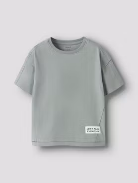 Name it - Set Leonardo Regular T-shirt Green Milieu & Ben Tap Twill Pants French Roast