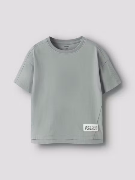 Name it - Set Leonardo Regular T-shirt Green Milieu & Ben Tap Twill Pants French Roast