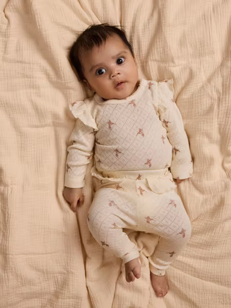 Lil'Atelier - Set Rachello Baby Tyl Slim Body & Sig Leggings - Turtledove Bird