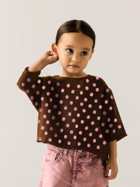 Name it - Set Nina 3/4 RLX Top & Nina Wide Pants - Chocolate Plum