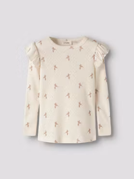 Lil'Atelier - Set Rachello Tyl LS Slim Top Turtledove Bird & Thoro Bootcut Pants Mahogany