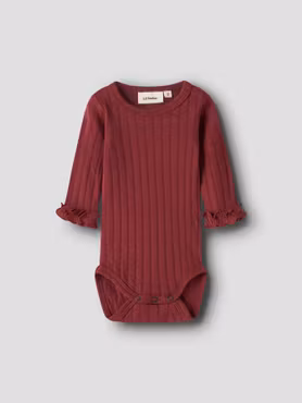 Lil'Atelier - Set River LS Slim Baby Body & Leggings - Biking Red