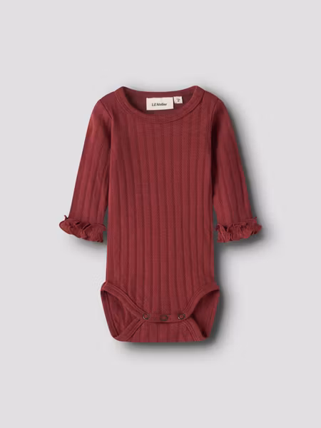 Lil'Atelier - Set River LS Slim Baby Body & Leggings - Biking Red