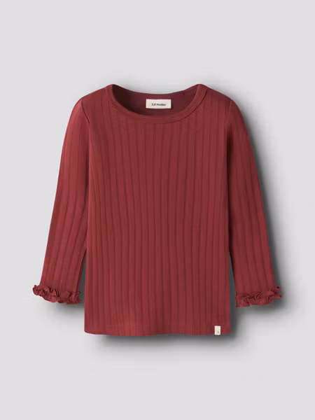 Lil'Atelier - Set River LS Slim Top & Bootcut Pants - Biking Red