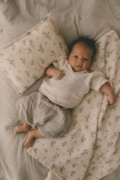 Garbo&Friends - Muslin Bed Set Baby 70x80 / 28x35 - Bluebell