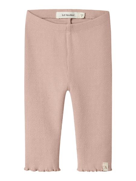 Lil'Atelier - Slim Rib Baby Leggings - Cameo Rose